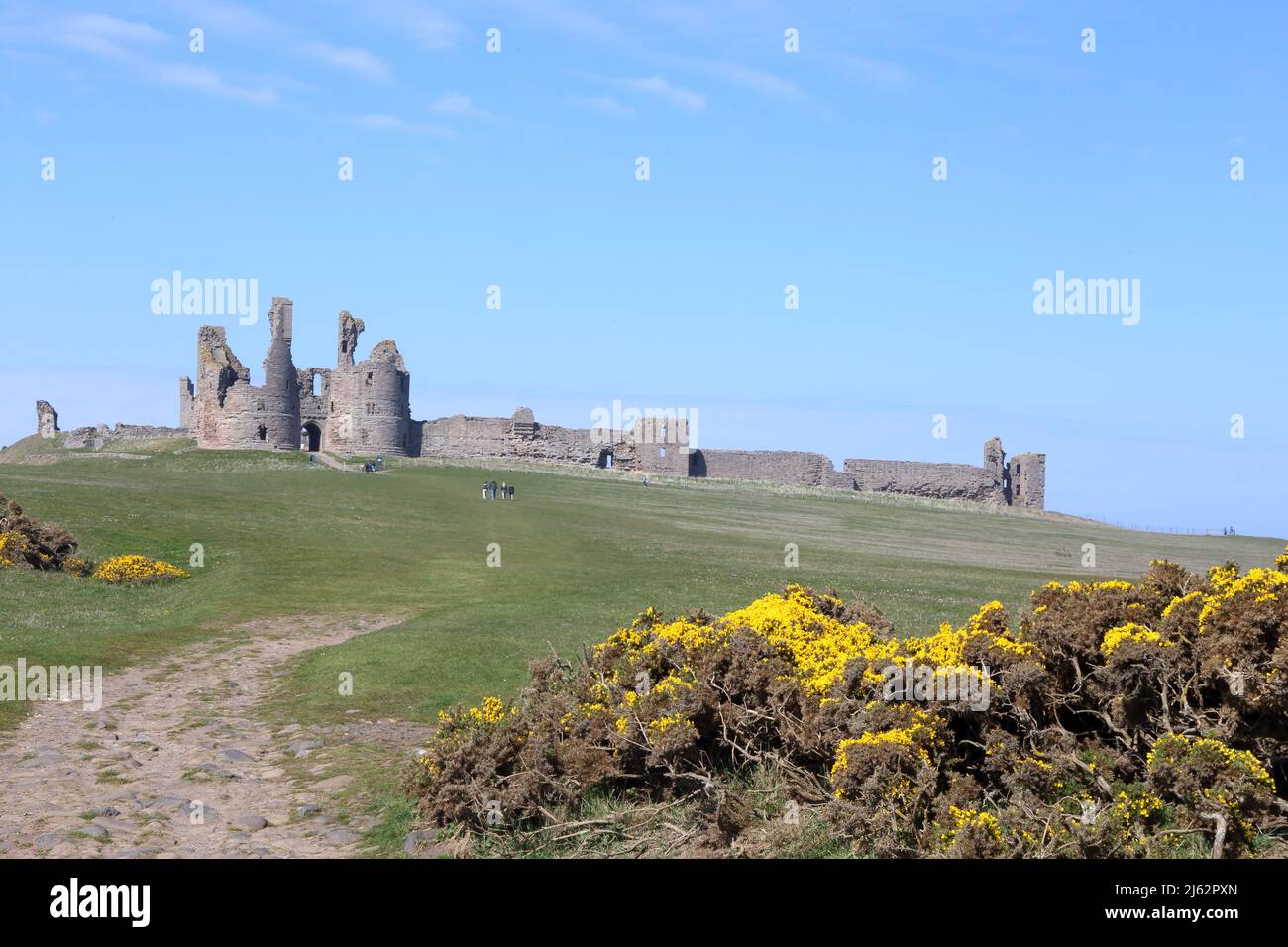 Dunstanburgh Castle, Northumberland. Stockfoto