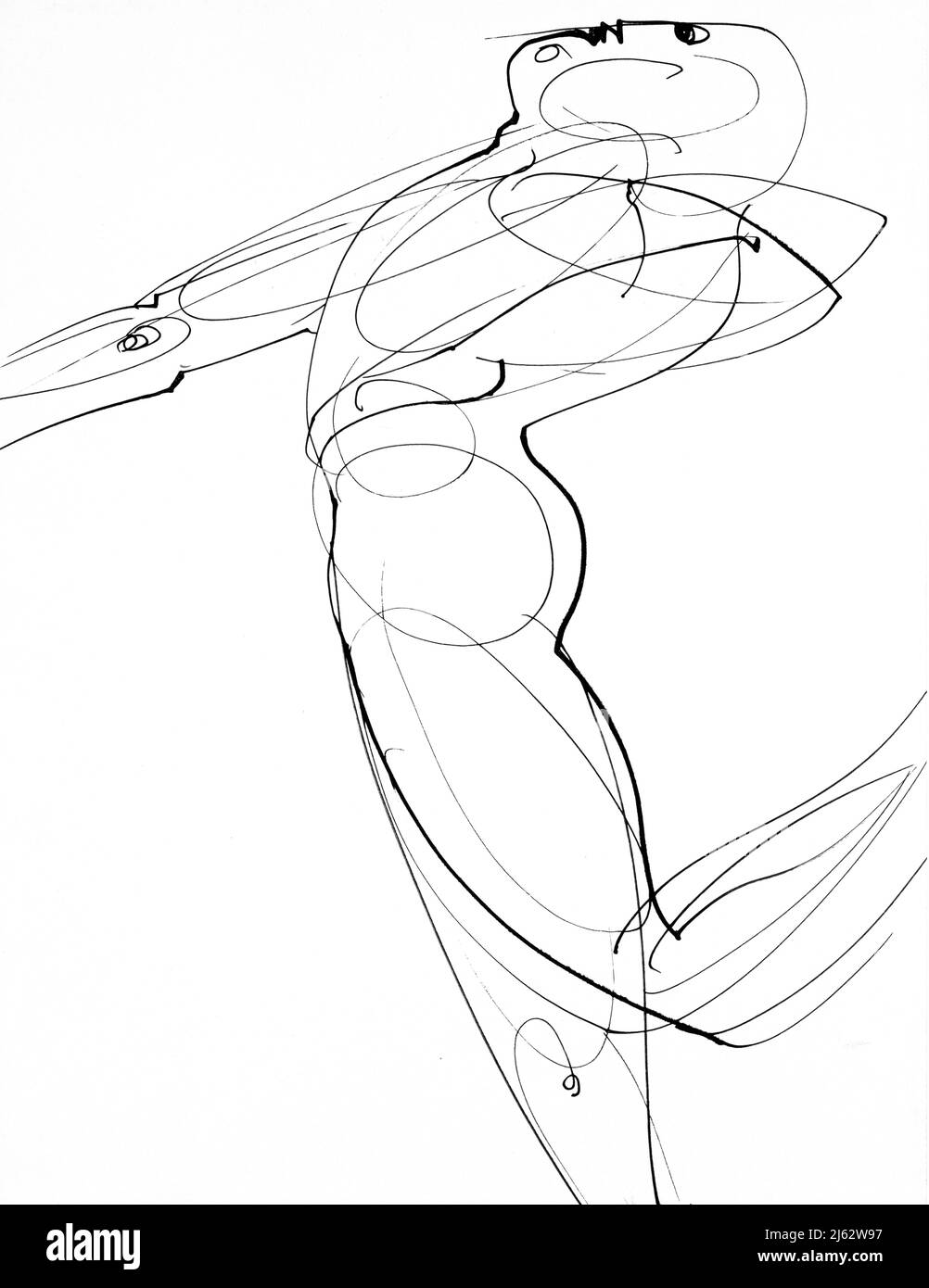 Kunst von Oskar Schlemmer - Figur nach hinten biegen (1931) Stockfoto