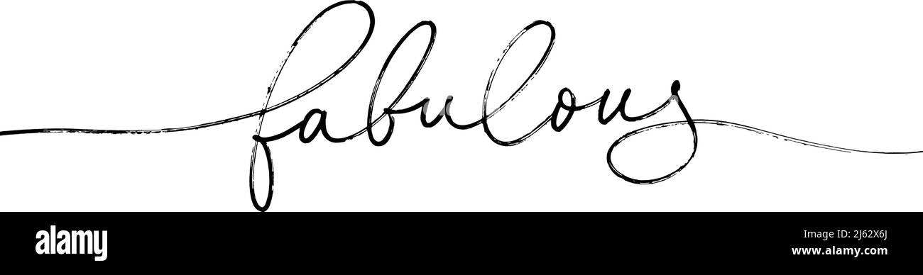 Fabelhafte schwarze Linie Vektor handgezeichnete Kalligraphie Stock Vektor
