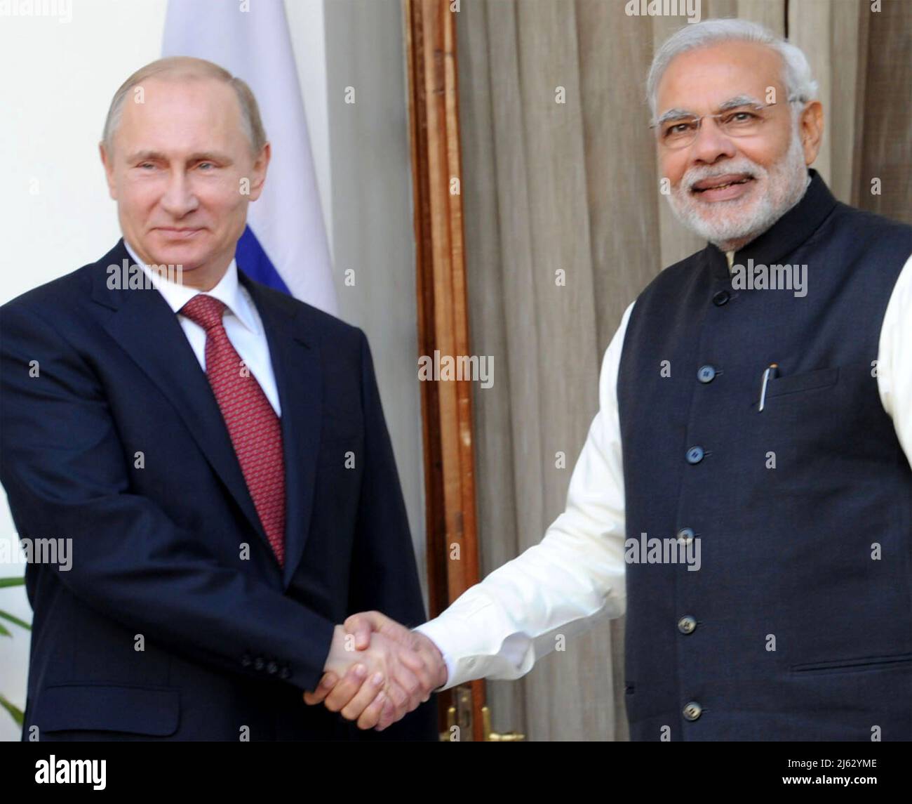 NARENDRA MODI I (indischer Premierminister mit dem russischen Präsidenten Wladimir Putin im Jahr 1918. Foto: Indian Official Stockfoto