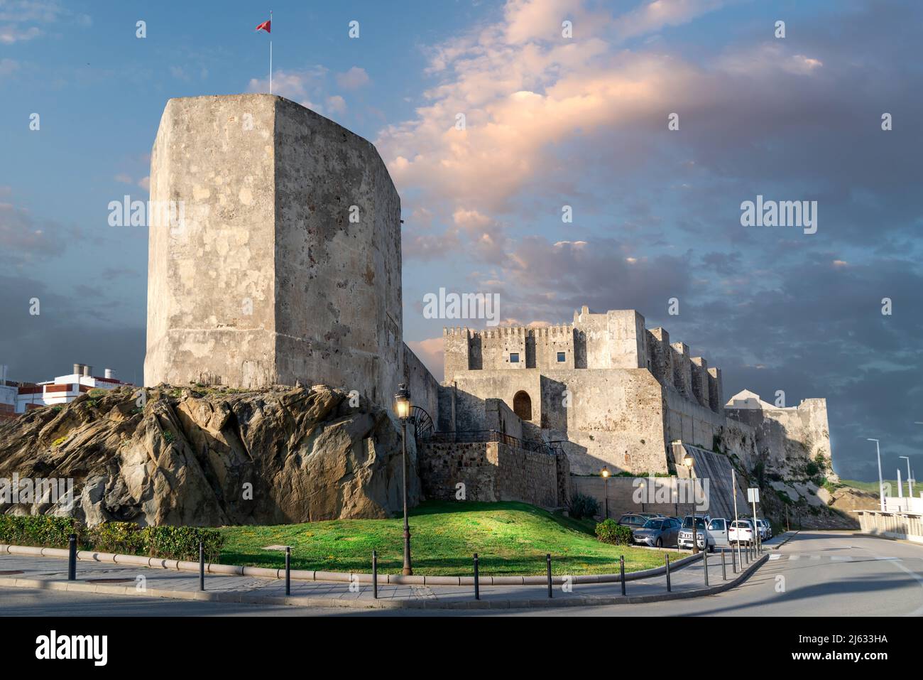 Schloss von Guzman el Xeno in Tarifa Spanien Stockfoto