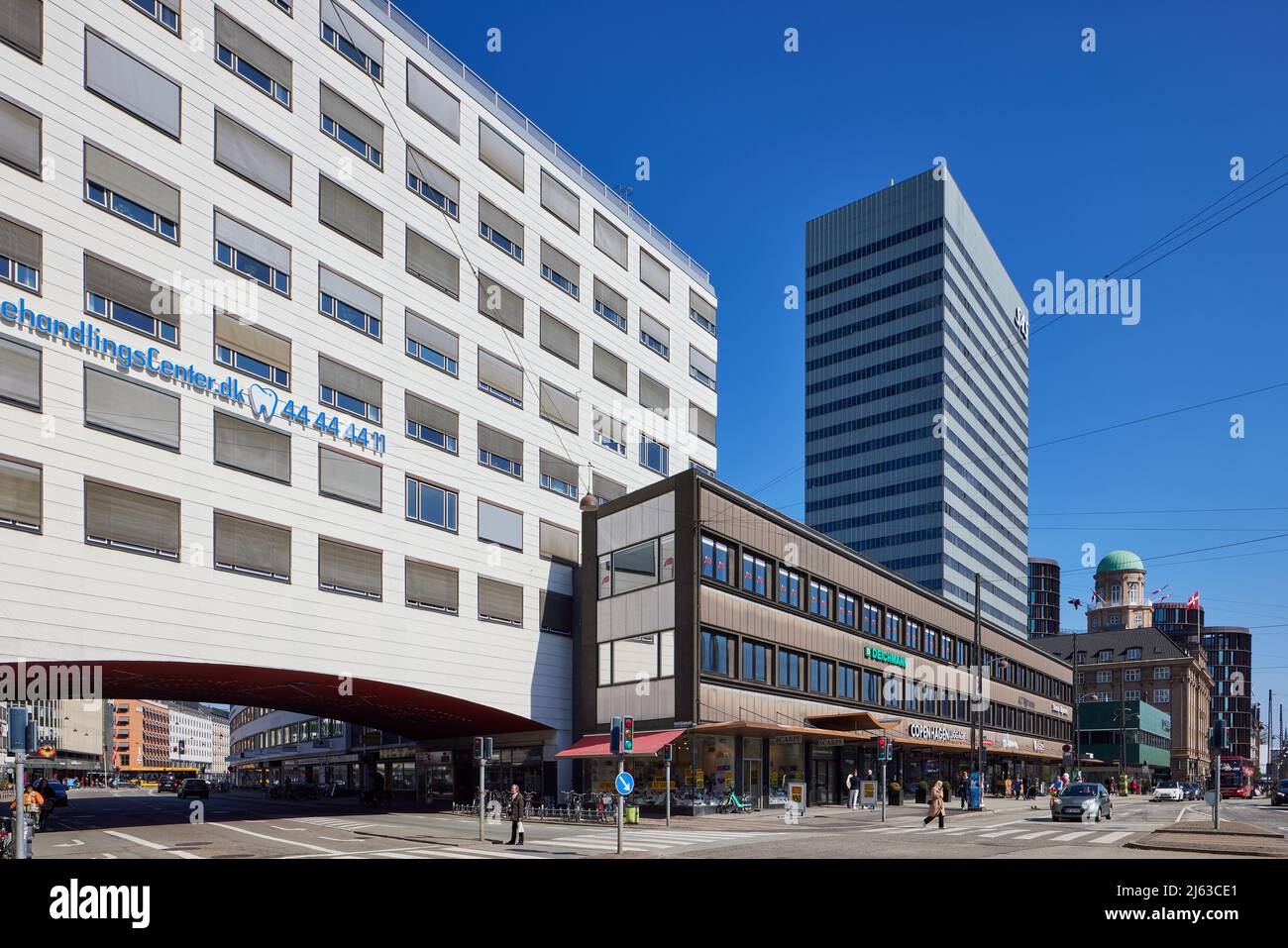 An der Ecke Vester Farimagsgade/Vesterbrogade; Buen, SAS Hotel; Kopenhagen, Dänemark Stockfoto