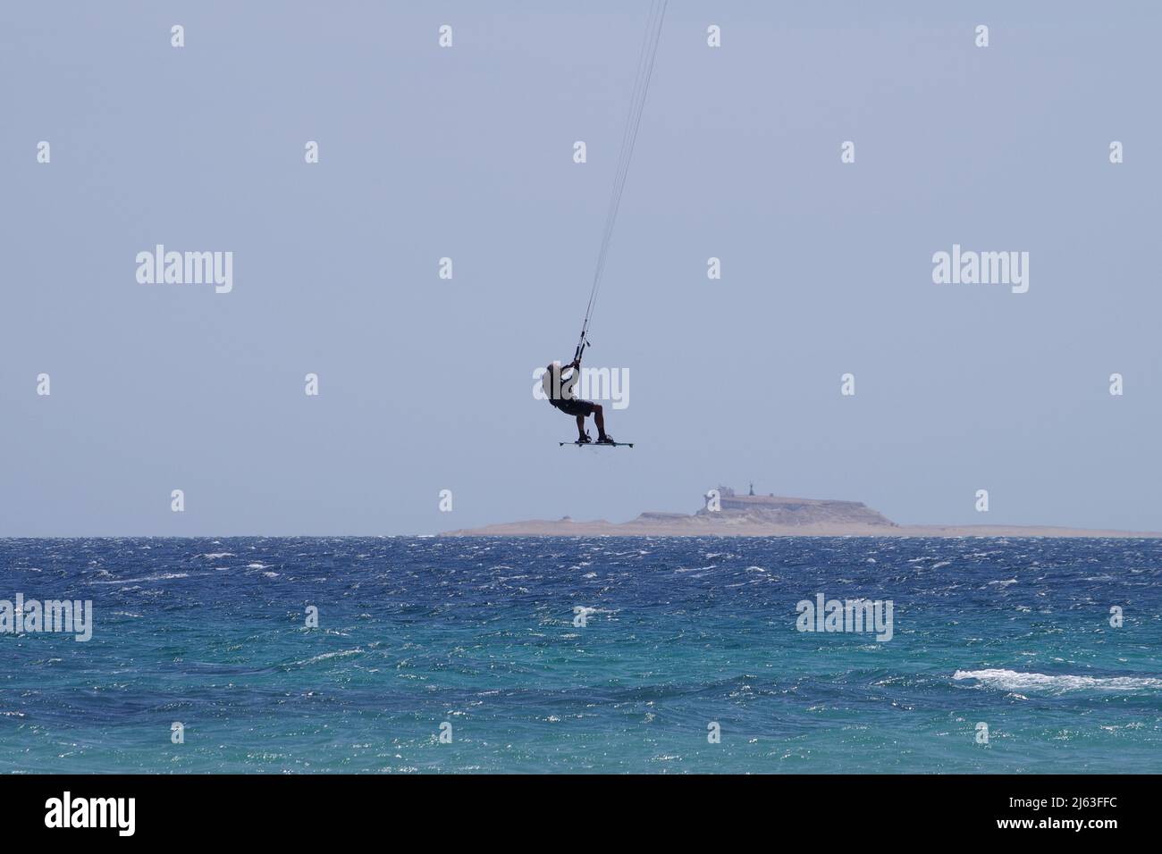 Kiteboarding, Soma Bay, Safaga, Ägypten Am Roten Meer Stockfoto