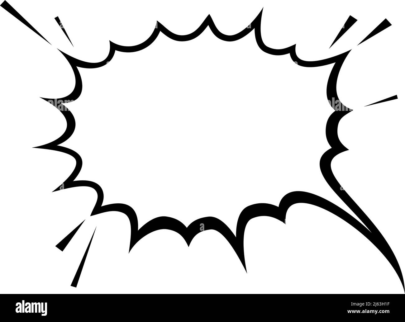 Emotionaler Rahmen. Sprachvorlage für Comic-Text Stock Vektor