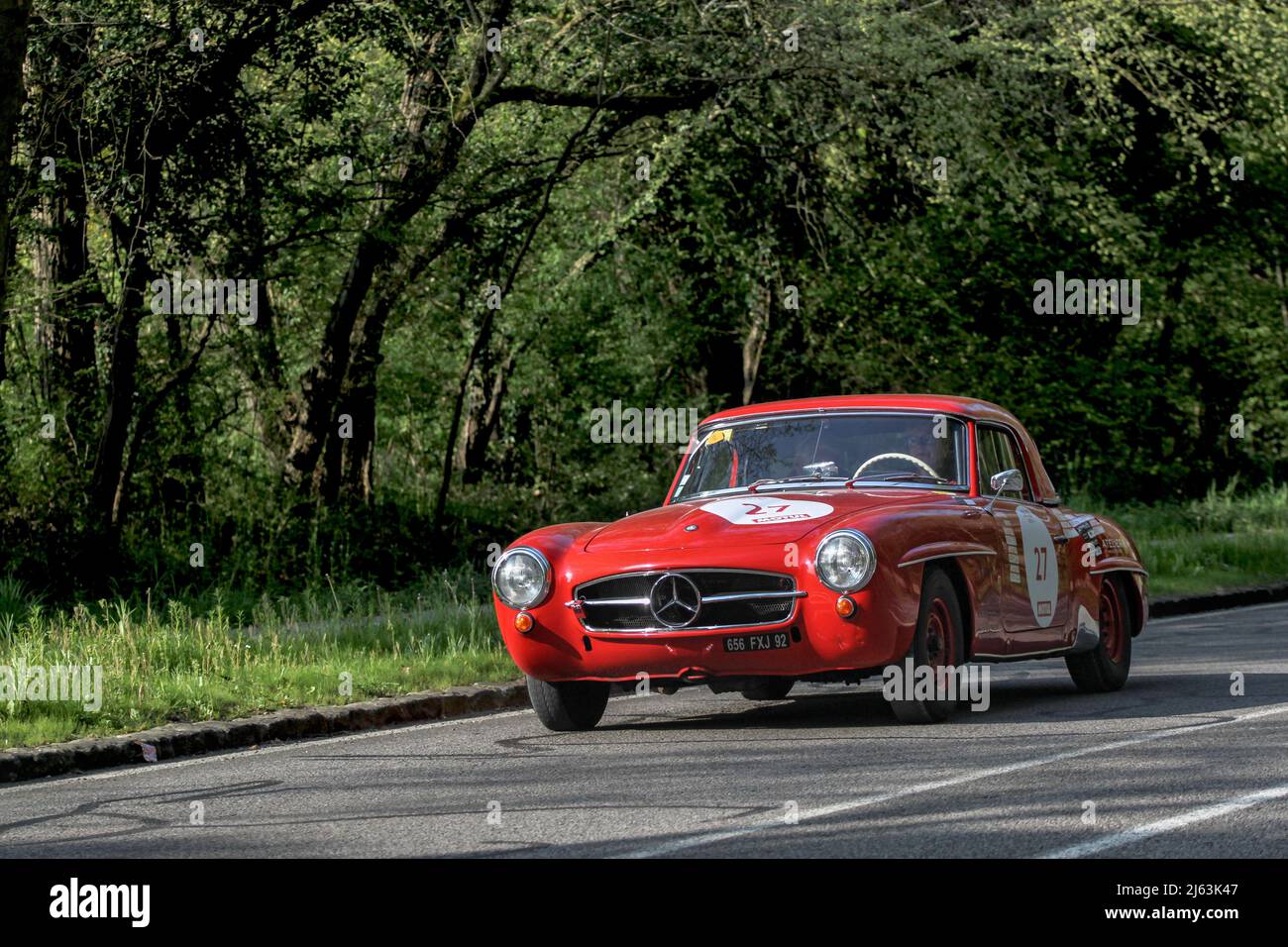 2022 TOUR AUTO - Étape 1 - Chateau de Rambouillet - Mercedes-Benz 190 SL 1963 Stockfoto