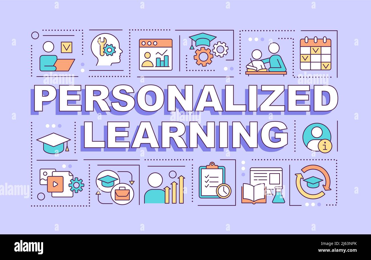 Personalisierte Wörter Konzepte lila Banner Stock Vektor
