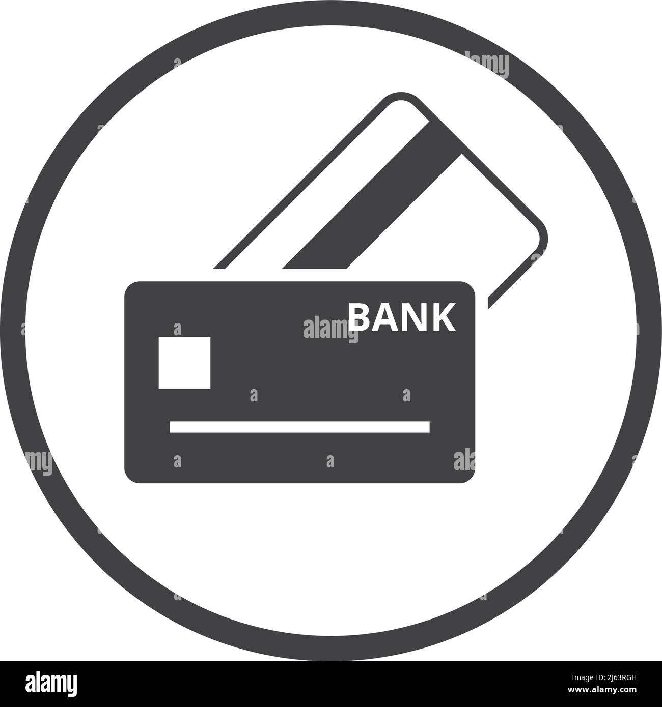 Kreditkarten-Symbol. Zahlungssymbol. Bankkonto unterschreiben Stock Vektor
