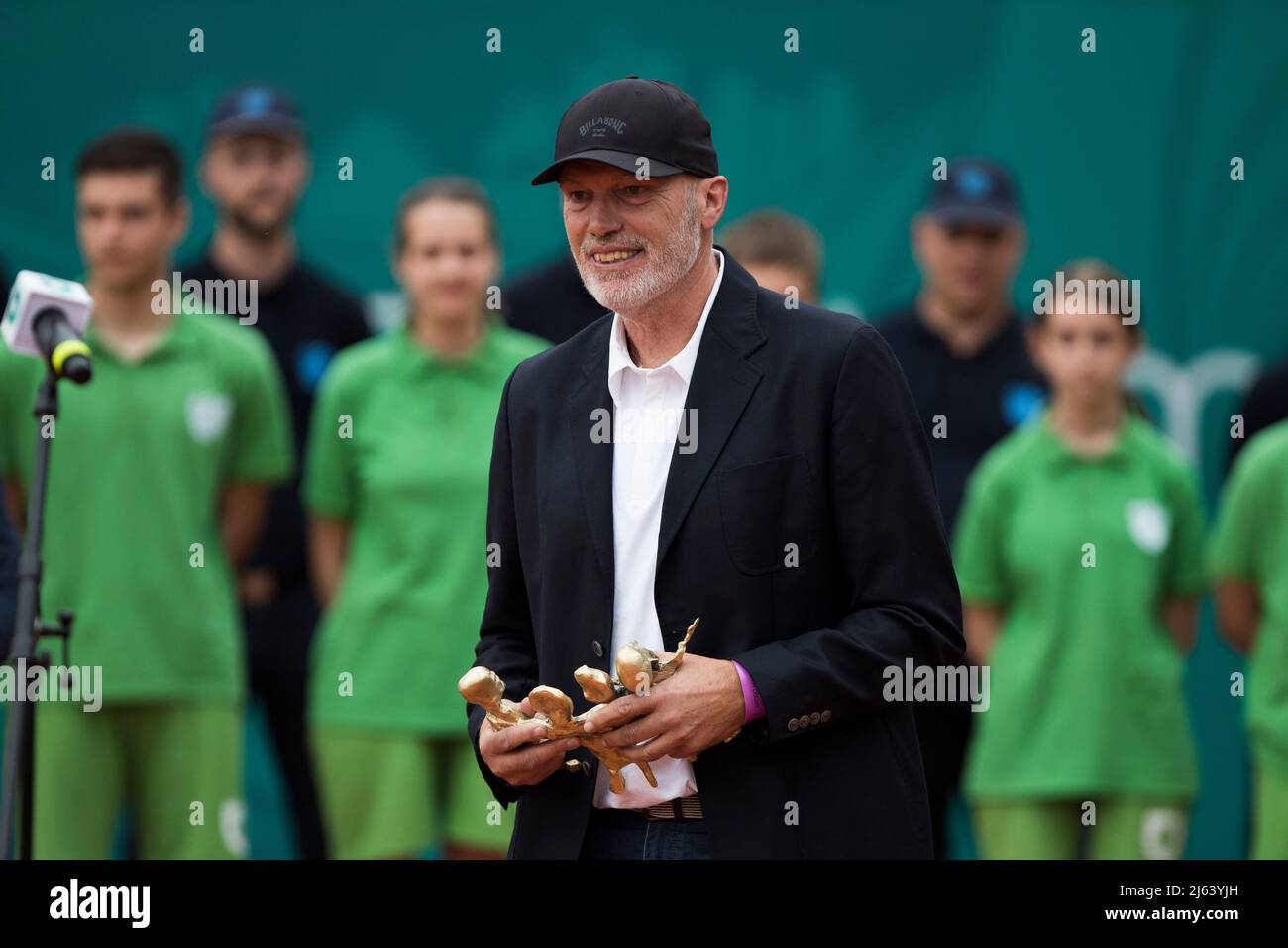 BELGRAD, SERBIEN - 24. APRIL: Während des Finalmatches des Serbia Open ATP 250 Turniers im Novak Tennis Center am 24. April 2022 in Belgrad, Serbien. (Foto von Nikola Krstic/MB Media/Getty Images) Stockfoto