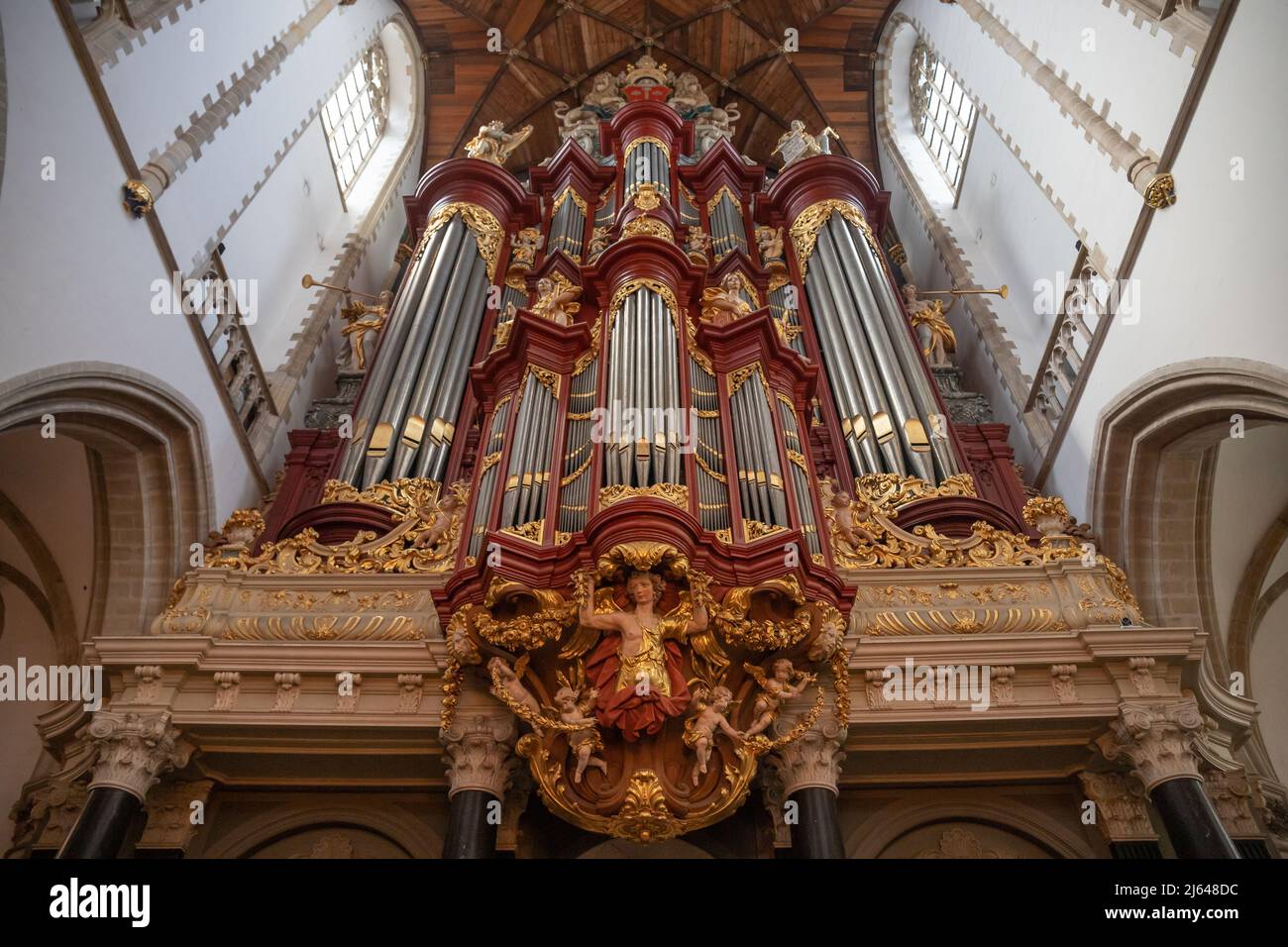 Christian Müller Orgel in Grote St.-Bavokerk in Haarlem, Niederlande Stockfoto