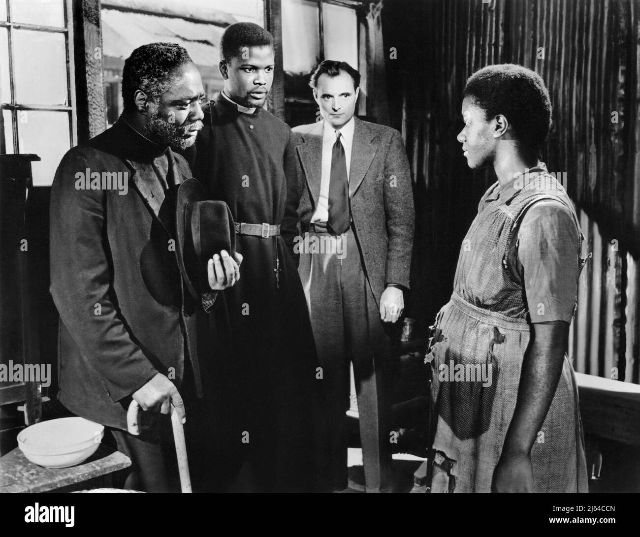LEE, POITIER, GOODLIFFE, CLINTON, WEINEN DAS GELIEBTE LAND, 1951 Stockfoto