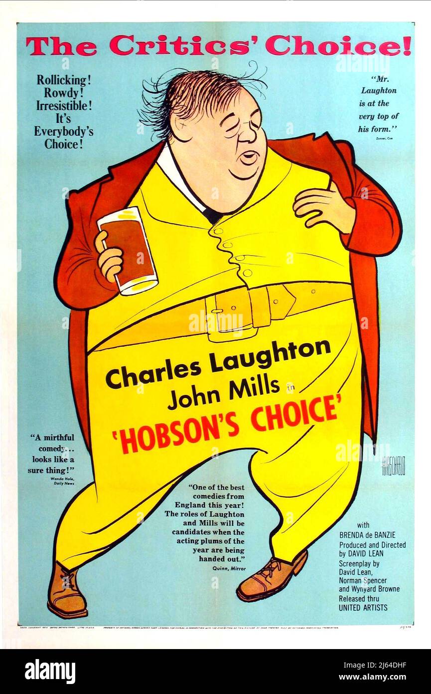 FILMPLAKAT, HOBSON'S CHOICE, 1954 Stockfoto