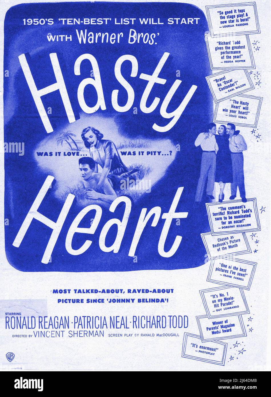 FILMPLAKAT, HASTY HEART, 1949 Stockfoto