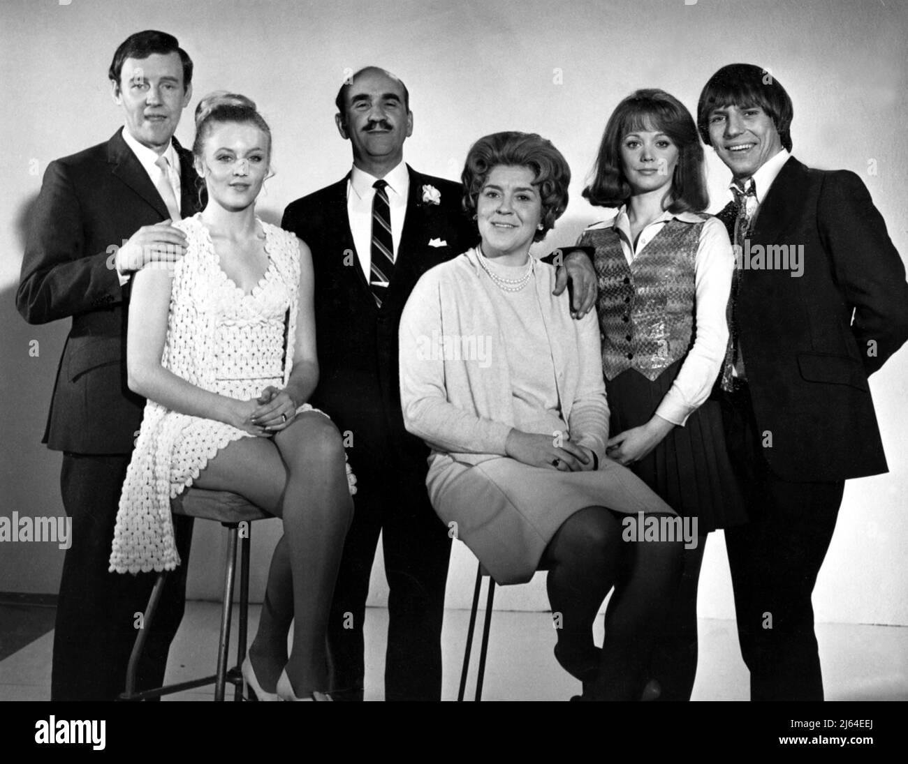 BRIERS,TAYLOR,MITCHELL,HEYWOOD,HOWARD,CRANHAM, GANZ OBEN, 1970 Stockfoto