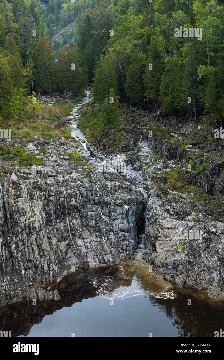Canyon des St John River bei Grand Falls, Nouveau-Brunswick, Kanada Stockfoto