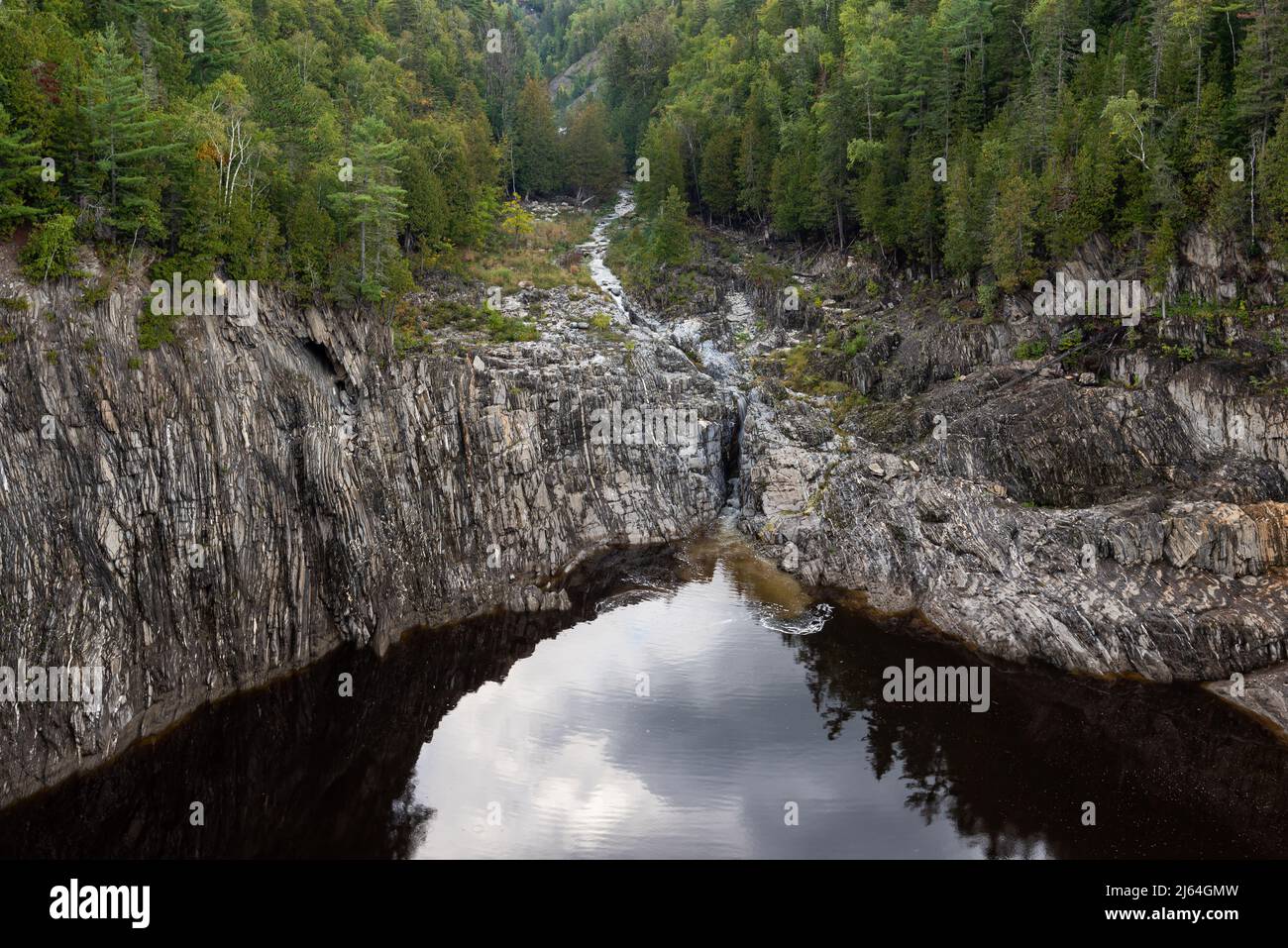 Canyon des St John River bei Grand Falls, Nouveau-Brunswick, Kanada Stockfoto
