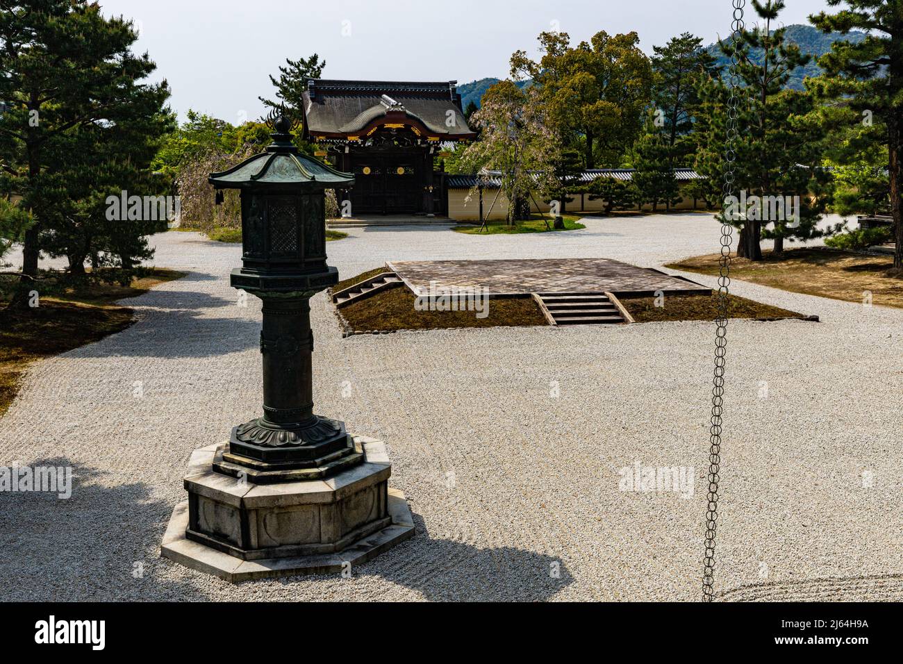 Daikakuji Gosho Garden - Daikaku-ji wird oft Sagan Gosho genannt, weil es mit der kaiserlichen Familie als kaiserlicher Kreuzgang verbunden ist. Es ist eins Stockfoto
