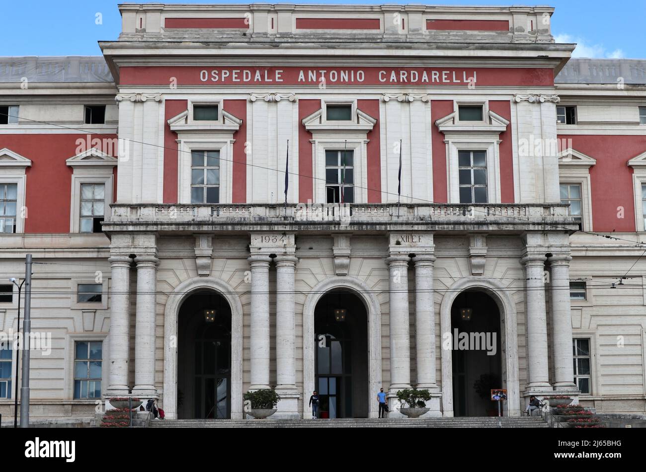 Napoli - Facciata dell'Ospedale Cardarelli Stockfoto