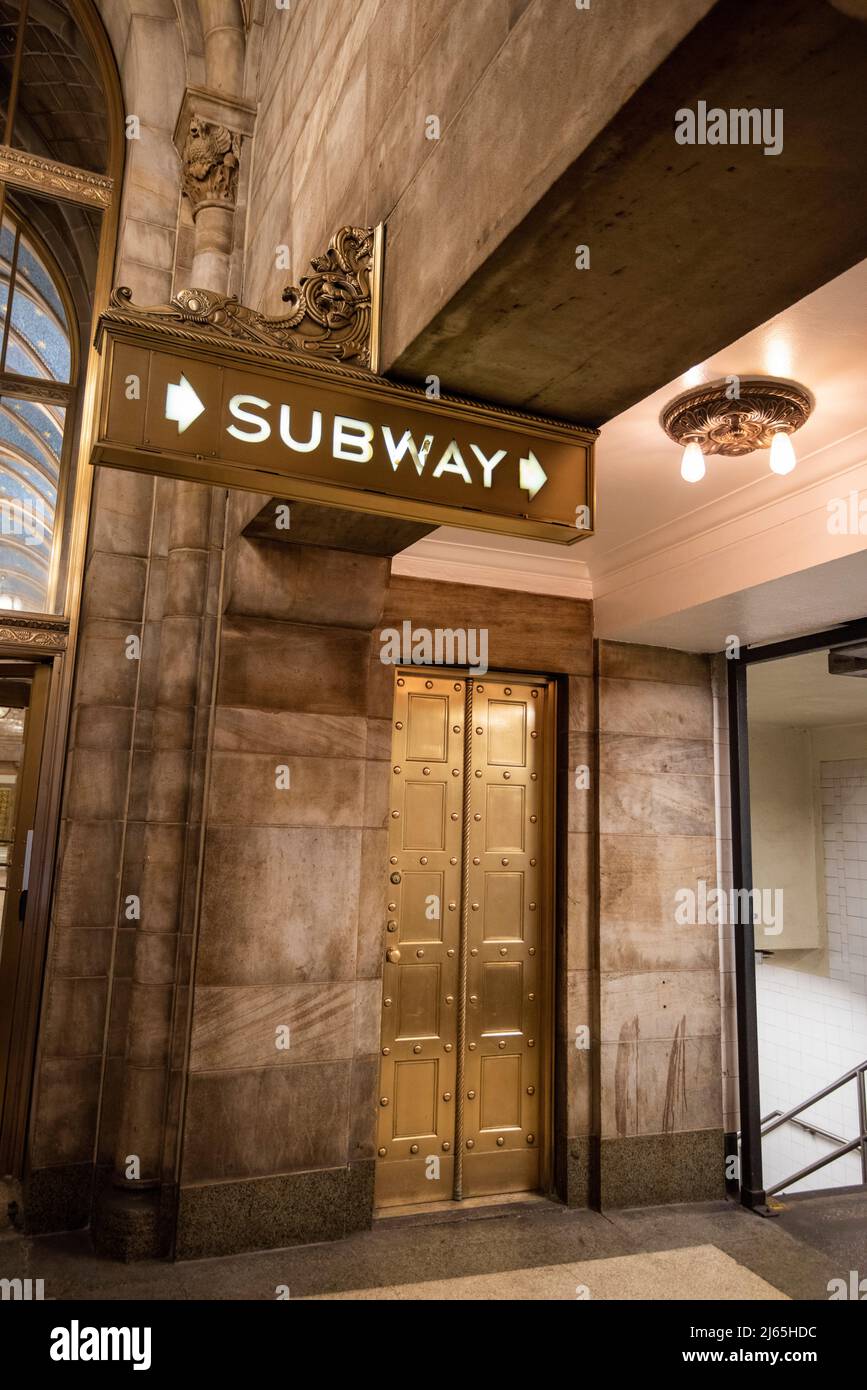 Innenlobby des Bowery Savings Bank Building in Manhattan, New York Stockfoto