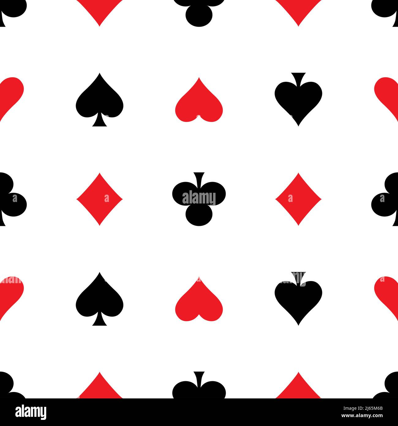 Karte passt Hintergrund Nahtloses Muster Poker passt Stock Vektor