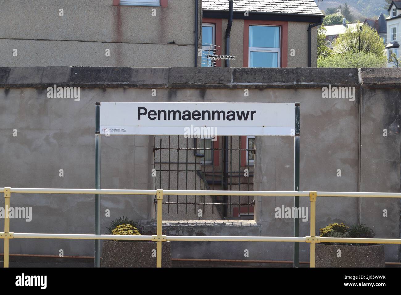 Penmaenmawr Bahnhof Bahnhofsstraße West Conwy North Wales Stockfoto