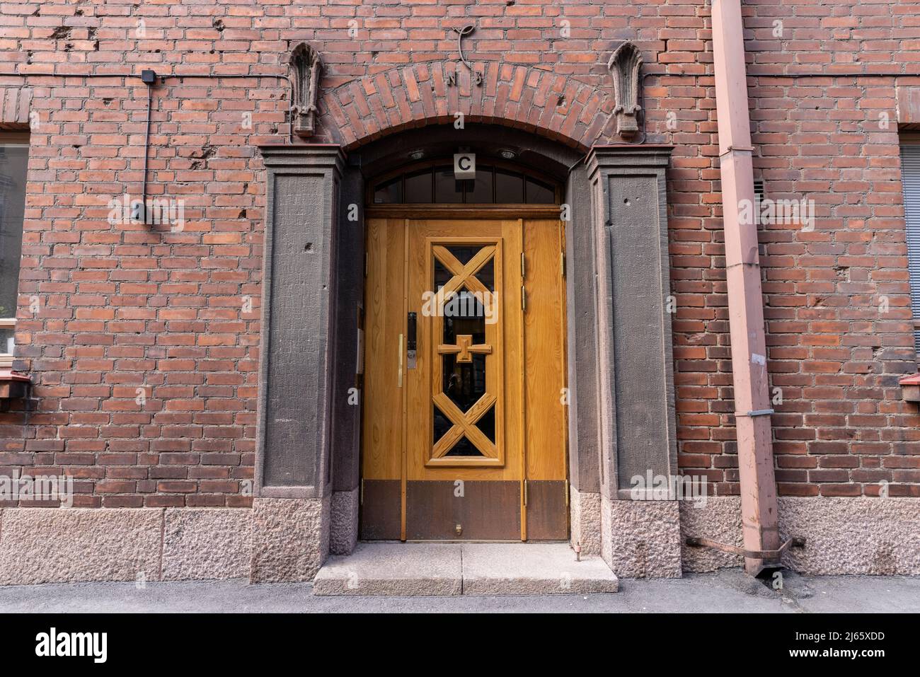 Helsinki, die Hauptstadt Finnlands, liegt am Ufer des Finnischen Meerbusens, der nordlichsten der europäischen Hauptstädte. Stockfoto
