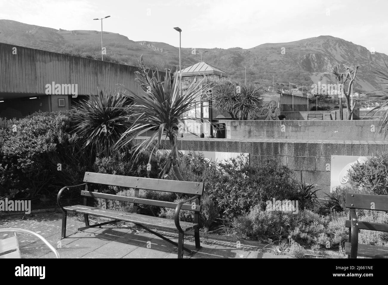 Penmaenmawr Beach ist ein Sandstrand mit blauer Flagge, der Strand befindet sich in der Nähe von Conwy an der Küste von Nordwales Stockfoto
