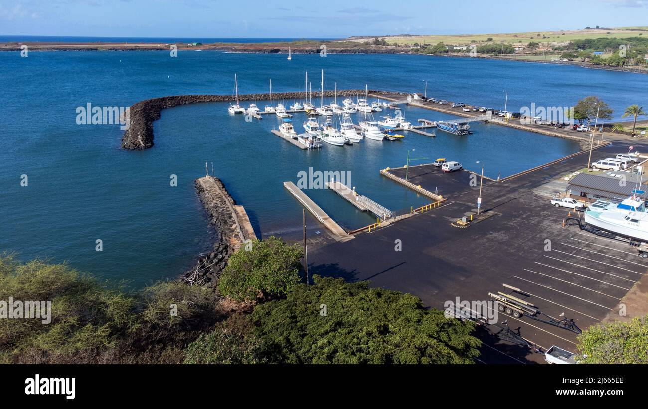 Port Allen kleiner Bootshafen, Eleele, Kauai, Hawaii Stockfoto