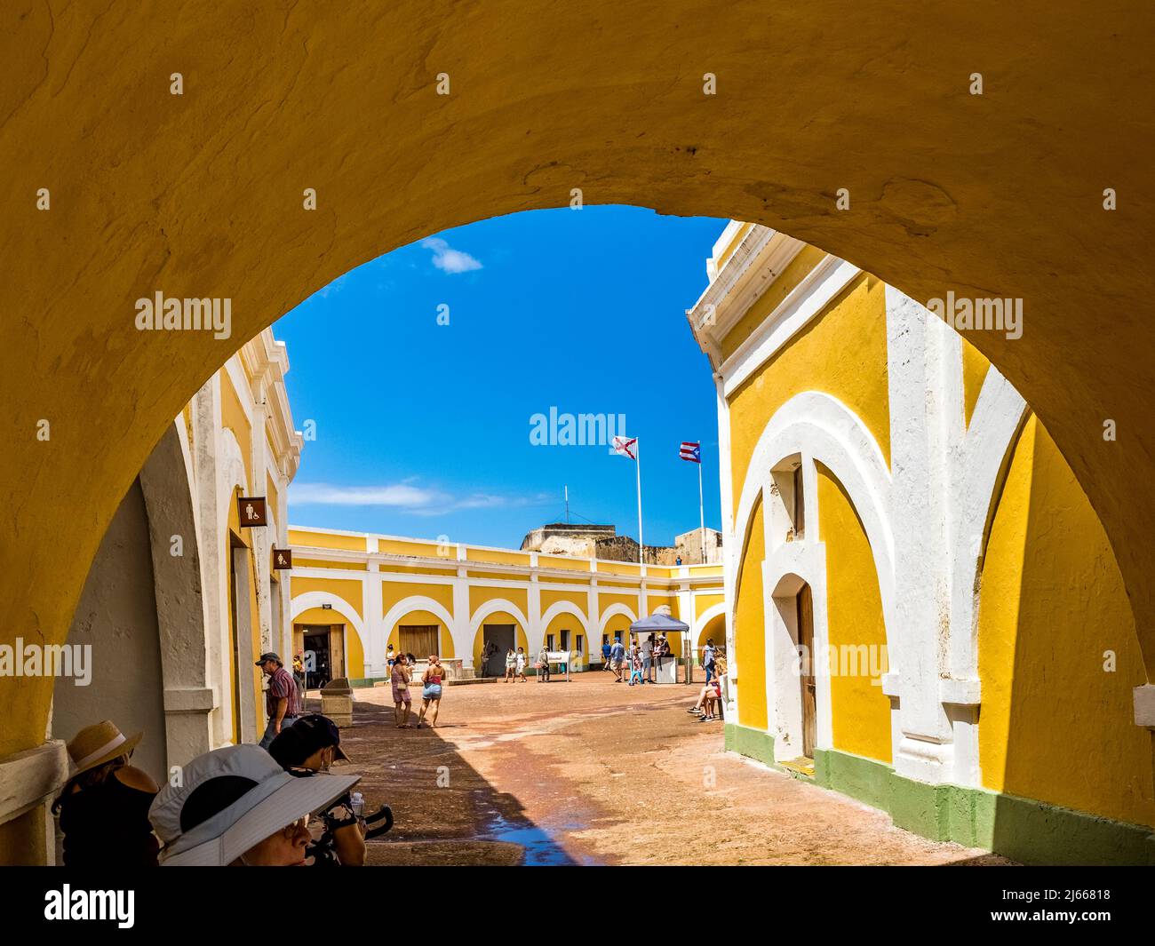 Castillo San Juan de Morro eine Festung aus dem 16. Jahrhundert eine nationale historische Stätte von San Juan im alten San Juan in Puerto Rico Stockfoto