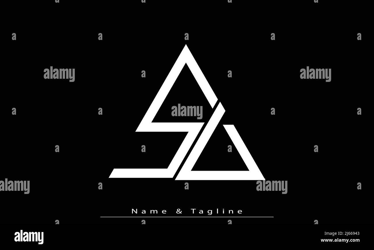 Alphabet Buchstaben Initialen Monogramm Logo SU , US Stock Vektor