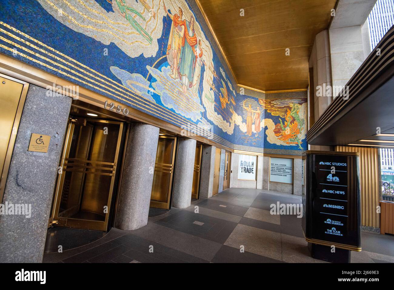 Eintritt zu den NBS Studios in New York City, USA Stockfoto