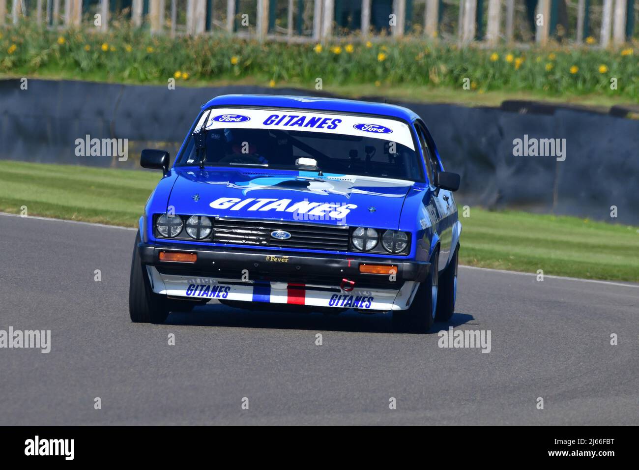 Jake Hill, Ric Wood, Ford Capri III 3 Liter S, Gerry Marshall Trophy, ein Rennen über 45 Minuten für zwei Fahrer mit einem obligatorischen Boxenstopp für Gruppe 1 s. Stockfoto