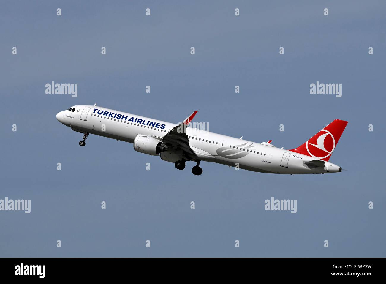 Flugzeug Turkish Airlines, Airbus A321neo, TC-LST, Zürich Kloten, Schweiz Stockfoto
