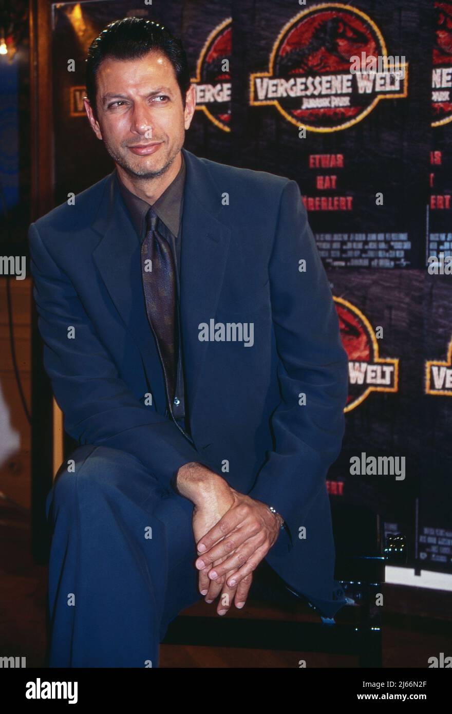 Jeff Goldblum, amerikanischer Schauspieler, bei der Deutschlandpremiere vom Spielfilm 'Vergessene Welt: Jurassic Park', Deutschland 1997. Stockfoto