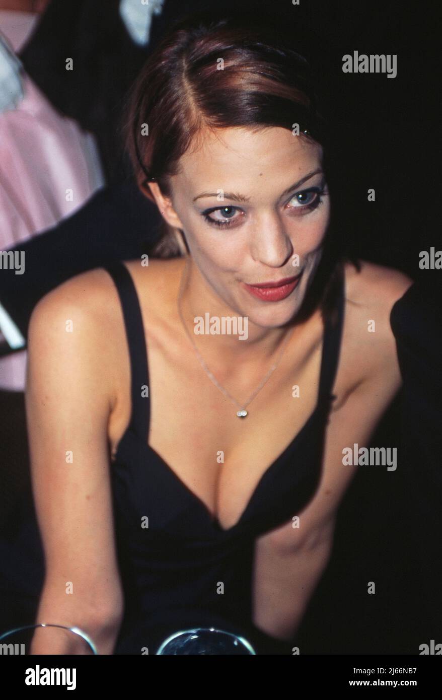 Heike Makatsch, deutsche Schauspielerin, bei einer Abendveranstaltung, Deutschland 1990er Jahre. Stockfoto