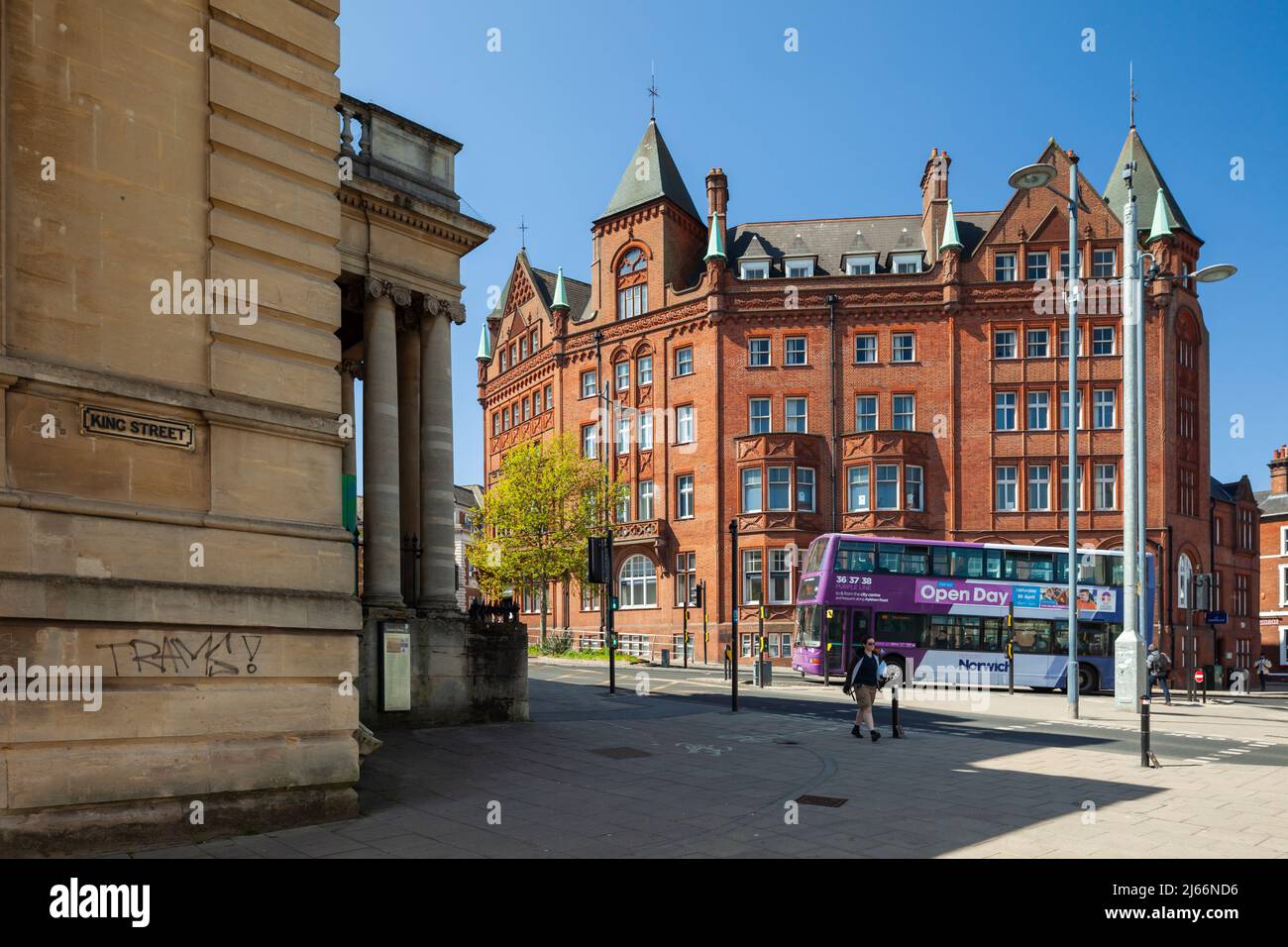 Norwich Stadtzentrum, Norfolk, England. Stockfoto