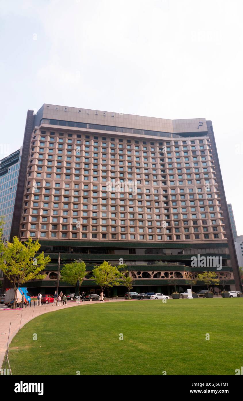 Hotel The Plaza Seoul, 21. April 2022 : Hotel The Plaza Seoul in Seoul, Südkorea. Kredit: Lee Jae-won/AFLO/Alamy Live Nachrichten Stockfoto