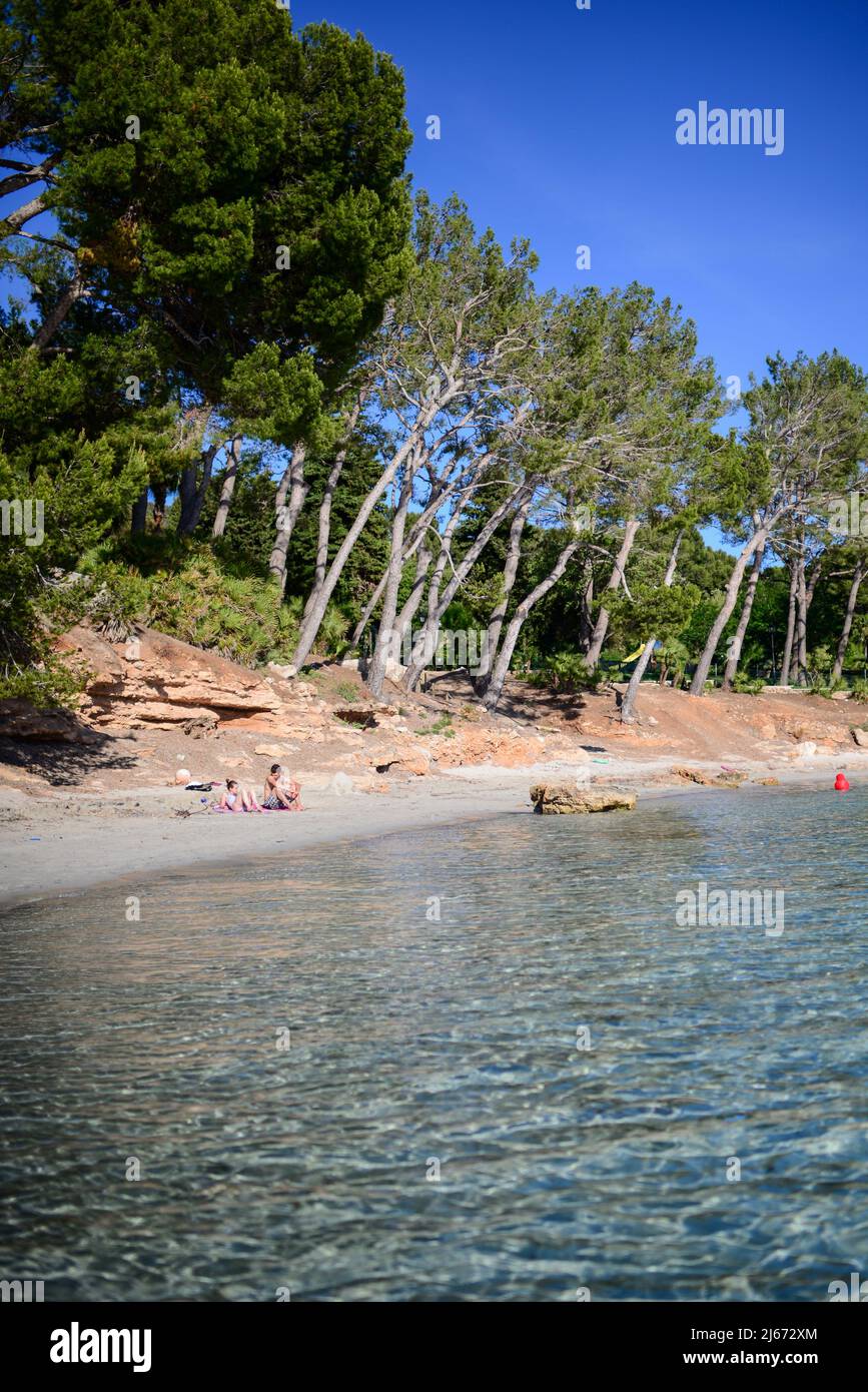 Strand von Cala Formentor in Mallorca, Spanien Stockfoto