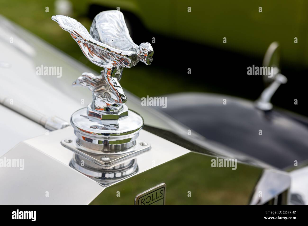 Spirit of Ecstasy auf einem Rolls-Royce Silver Wraith aus dem Jahr 1953 (LOA 604) Stockfoto