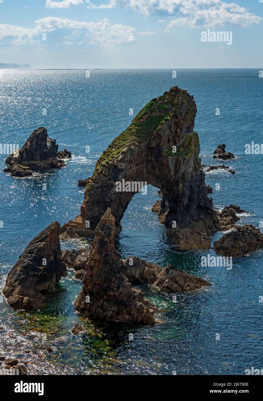 Crohy Head; Sea Arch, Arch, Na Bristi, Stua Mara, Maghery, Co, Donegal, Irland Stockfoto
