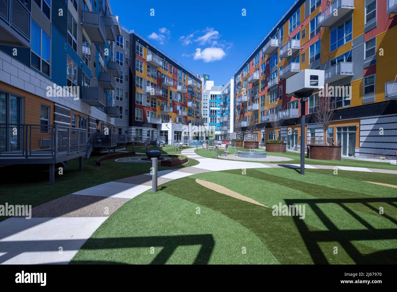 City Club Apartments Wohngemeinschaft, Central Business District, Detroit, Michigan, USA Stockfoto