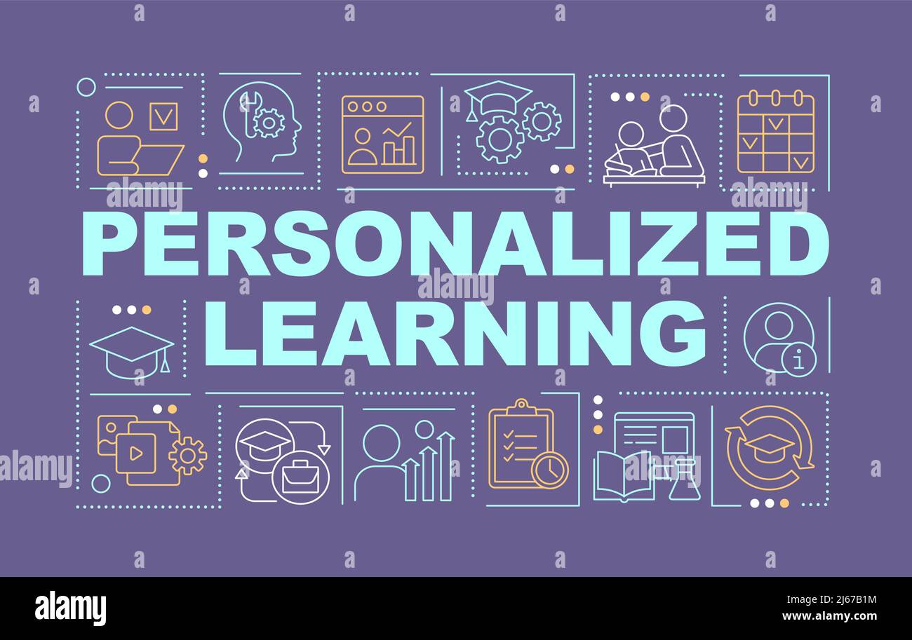 Personalisierte Wörter Konzepte dunkelviolett Banner Stock Vektor