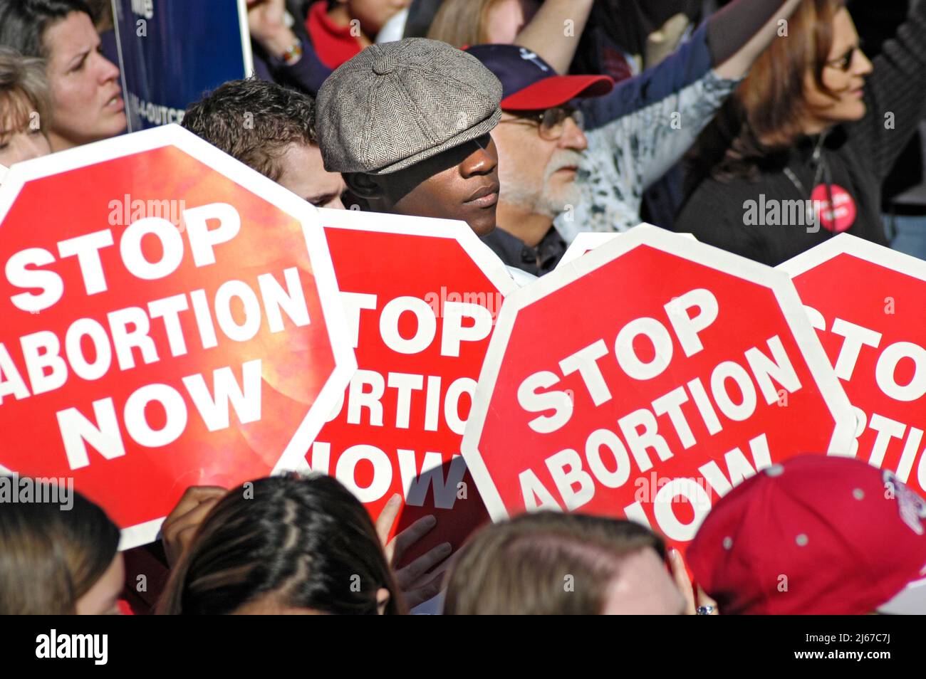 Anti-Abtreibung und Pro-Life-Gesetz-Demonstration im Georgia State Capitol Gebäude in Atlanta USA politische Maßnahmen gegen Frauen Stockfoto