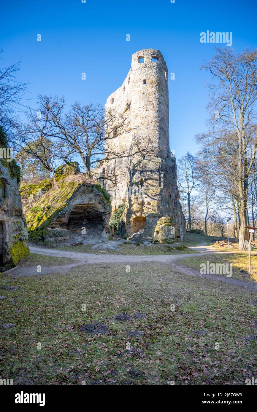 Mittelalterliche Ruinen von Valekov Castle Stockfoto