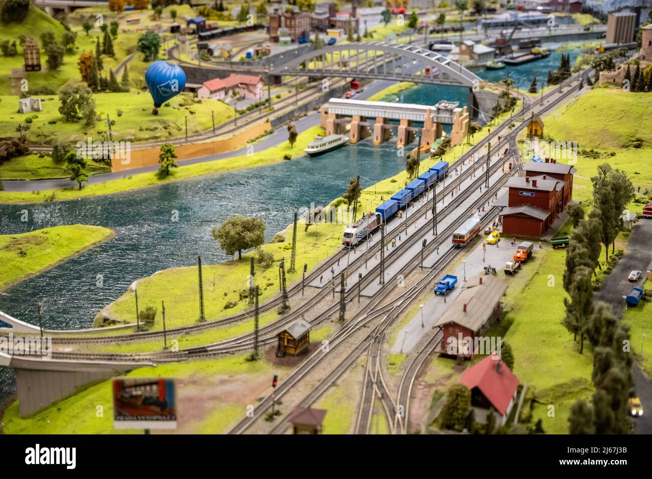 Eisenbahnkönigreich der Eisenbahn-Miniaturen Stockfoto