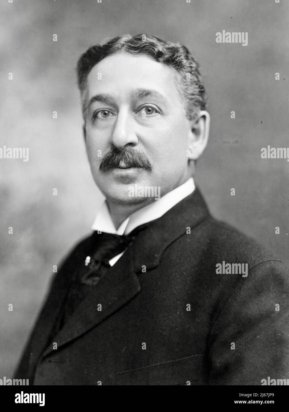 Benjamin J Falk Foto-Portrait von King Camp Gillette, dem amerikanischen Geschäftsmann und Erfinder der meistverkauften Version des Rasiermessers. Stockfoto