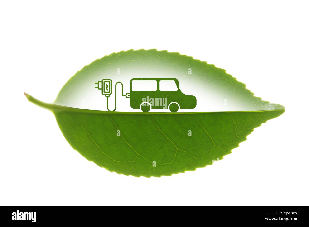 Grüner Umweltschutz Elektroautos Stockfoto