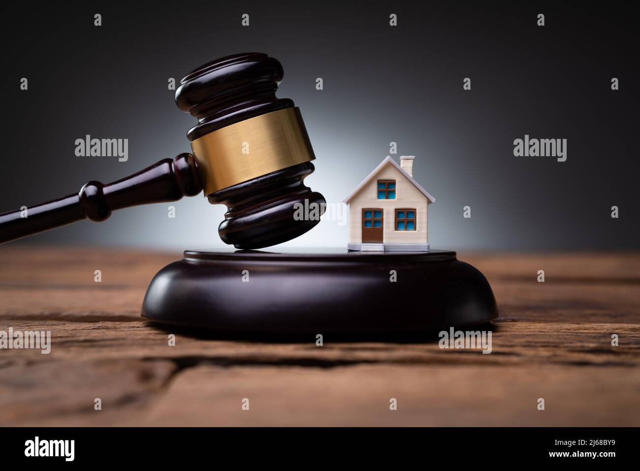 Immobilien Rechtsanwalt Und Haus Abschottung Gesetz Stockfoto