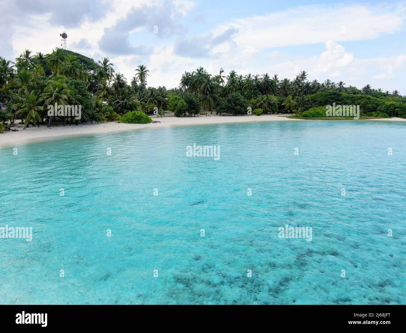 Blue Maldive Inseln Seesack mit geen Laub Stockfoto