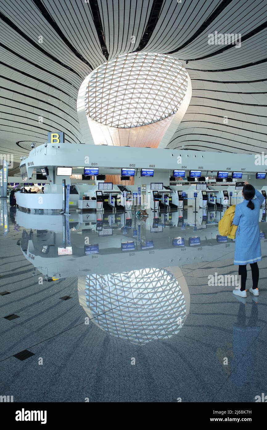 Peking daxing Flughafen Stockfoto
