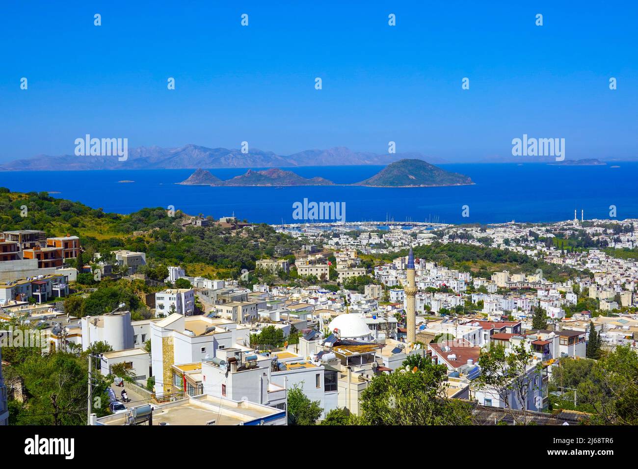 Der beliebte Ferienort Bodrum, Provinz Mugla, Türkei Stockfoto